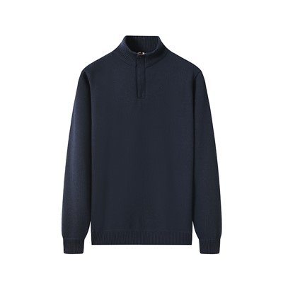 Mens Navy Half Zip Jumper